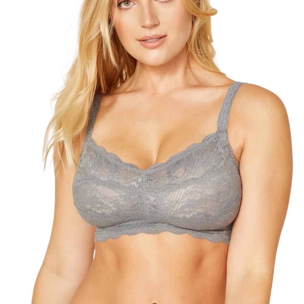 Cosabella Never Say Never Ultra Curvy Sweetie Bralette Gray S Lace NWT New